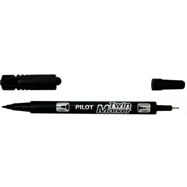 PILOT Permanent-Marker ´Twin Marker´, extra fein, blau