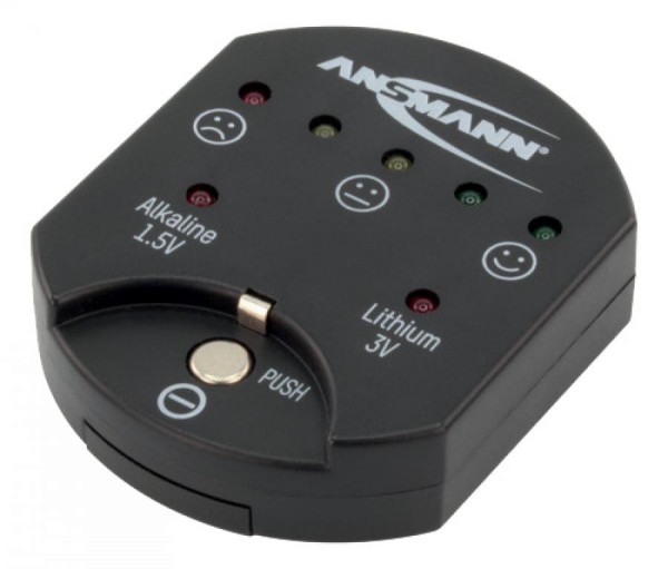 ANSMANN Batterie-/Akku-Tester, für Knopfzellen, schwarz
