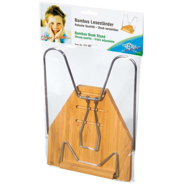 WEDO Leseständer, aus Bambus, vernickelte Metallbügel