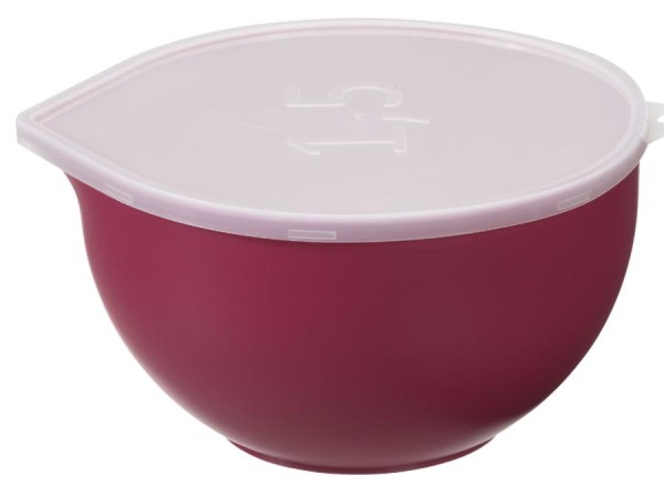 plast team Rührschüssel "Superbowl", 0,5 Liter, rot
