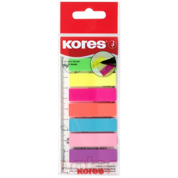 Kores Pagemarker - Folie, 12 x 45 mm, Neonfarben