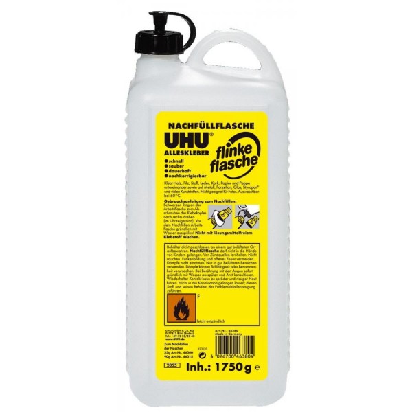 UHU Alleskleber flinke flasche, Nachfüllkanister, 1.750 g