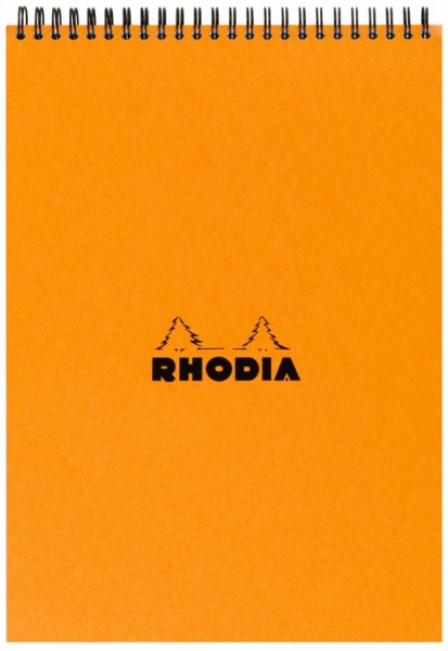 RHODIA Spiralnotizblock No. 18, DIN A4, kariert, schwarz
