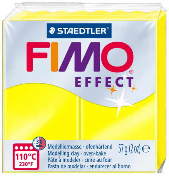 FIMO EFFECT Modelliermasse, ofenhärtend, neongelb, 57 g