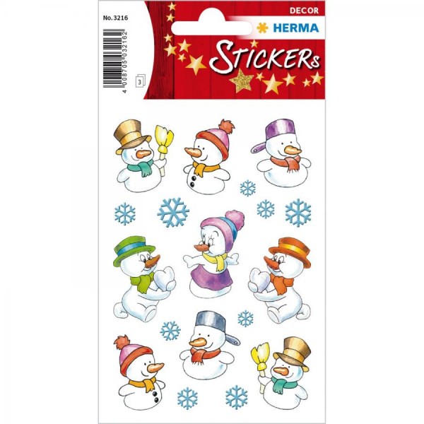 HERMA Weihnachts-Sticker DECOR ´Schneemänner´
