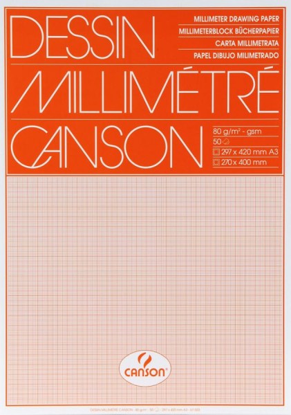 CANSON Millimeterpapier, 650 x 500 mm, 90 g/qm