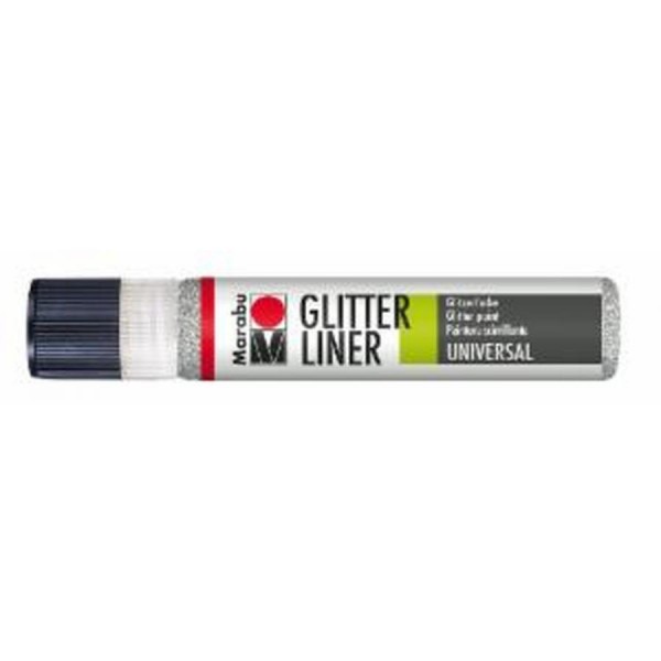 Marabu Glitzerfarbe ´Glitter-Liner´, glitter-silber, 25 ml