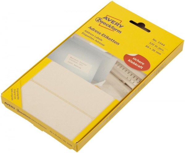 AVERY Zweckform Adress-Etiketten, 89 x 36 mm, zickzack