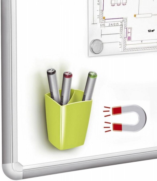CEP Stifteköcher magnetisch, 2 Fächer, anis-grün
