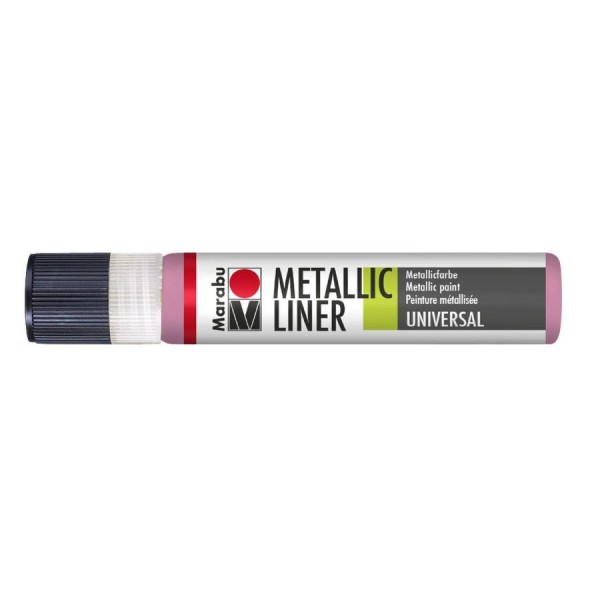 Marabu Metallicfarbe ´Metallic-Liner´, metallic-rosa, 25 ml