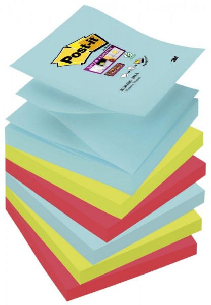 Post-it Haftnotizen Super Sticky Z-Notes, 76 x 76 mm, Miami