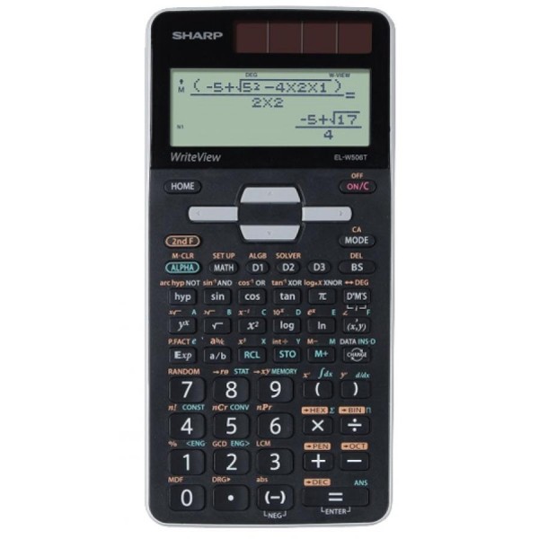 SHARP Schulrechner EL-W506T-GY, Farbe: schwarz / grau