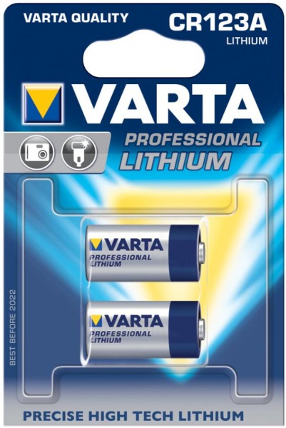 VARTA Foto-Batterie ´LITHIUM´, CR123A, 3,0 Volt, 2er Blister