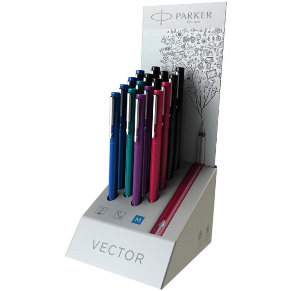 PARKER Füllhalter VECTOR, Federbreite: M, 18er Display