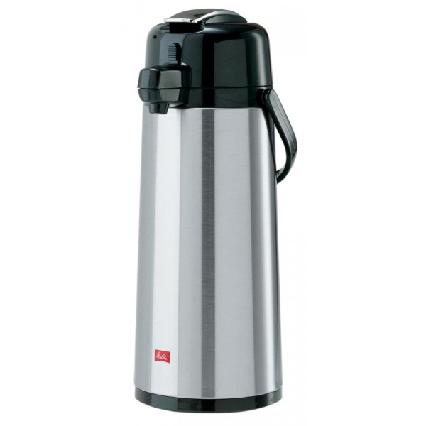 Melitta Pump-Isolierkanne, 2,2 Liter, silber / schwarz