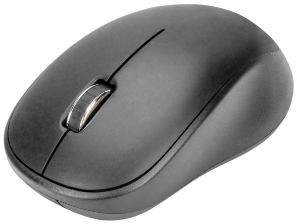 DIGITUS Optische Maus Silent, kabellos, 3 Tasten, schwarz