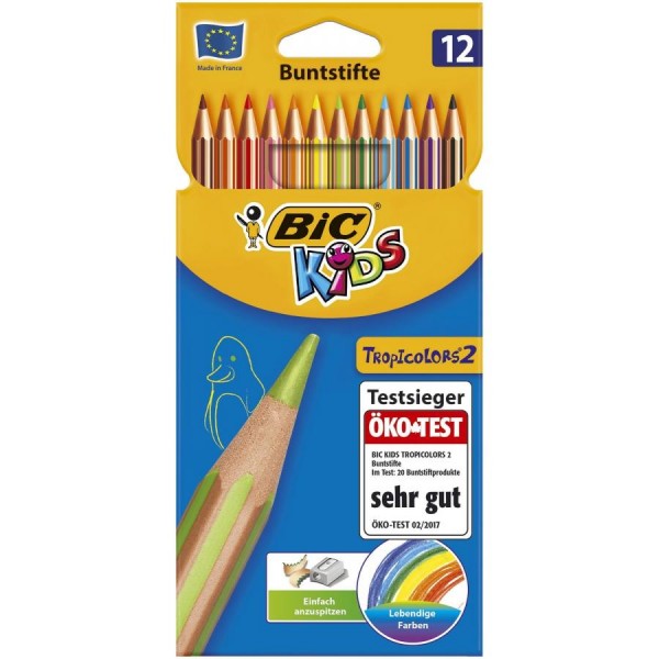 BIC KIDS Buntstifte Tropicolors, 12er Kartonetui