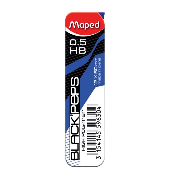 Maped Druckbleistift-Mine BLACK´PEPS, 0,5 mm, 12er Display