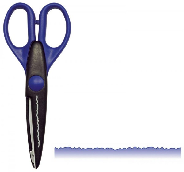 WEDO Konturenschere, Büttenschnitt, Länge: 160 mm, blau