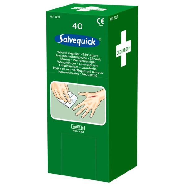 CEDERROTH Salvequick Wundreinigungstücher, steril, 40er Pack