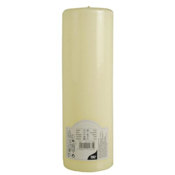 PAPSTAR Stumpenkerze ´Ivory´, Durchmesser: 80 mm, elfenbein
