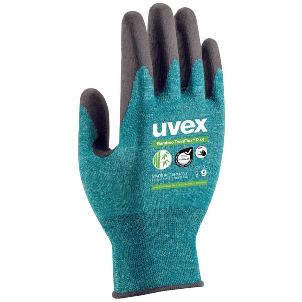 uvex Schnittschutz-Handschuh Bamboo TwinFlex D xg, Größe 8
