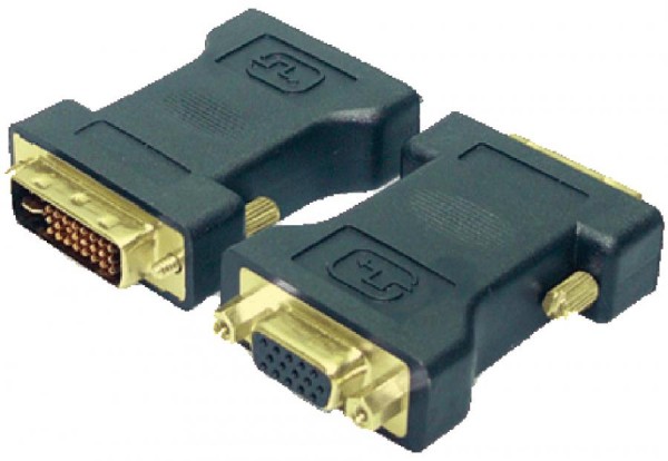 LogiLink Adapter, DVI 24+5 Pol Stecker - 15 Pol VGA Kupplung