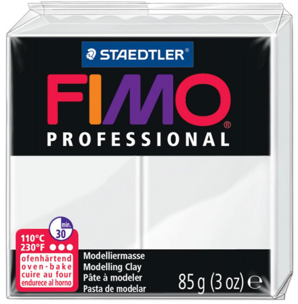FIMO PROFESSIONAL Modelliermasse, ofenhärtend, weiß, 85 g