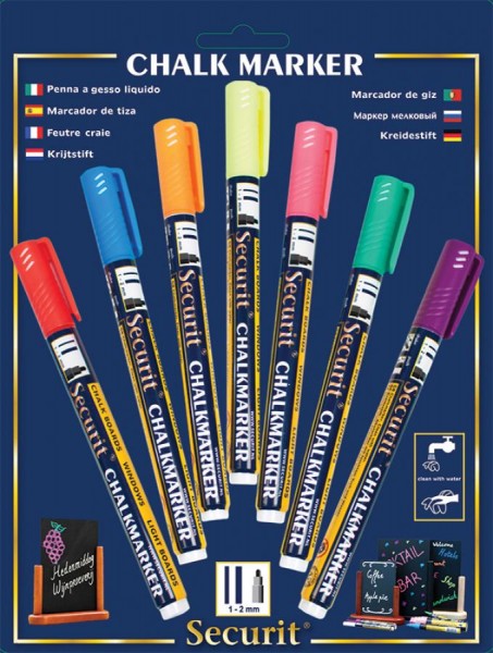 Securit Kreidemarker ORIGINAL SMALL, 7er Set