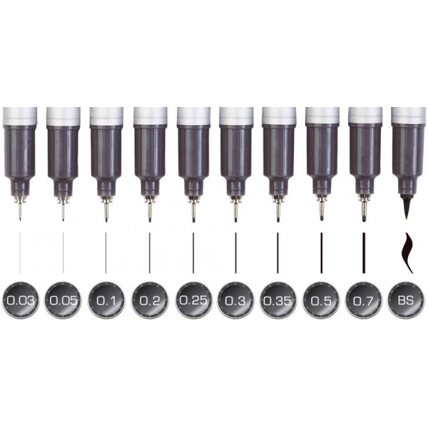 COPIC Fineliner MULTILINER SP, 0,1 mm, schwarz