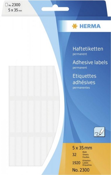 HERMA Vielzweck-Etiketten, 5 x 35 mm, weiß, Großpackung