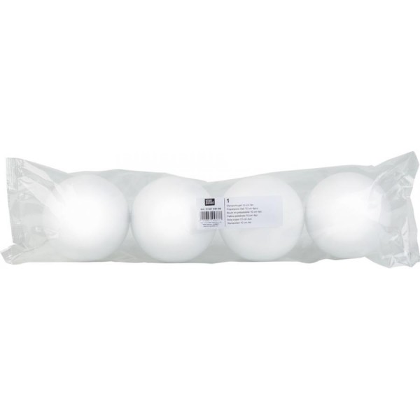 KNORR prandell Styroporkugel-Set, Durchmesser: 70 mm, weiß