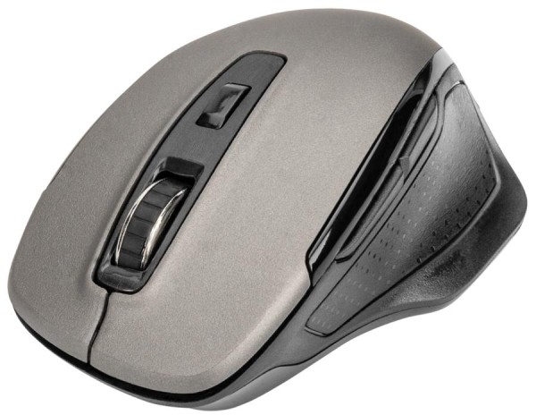 DIGITUS Optische Maus Ergonomic, 6 Tasten, schwarz/grau