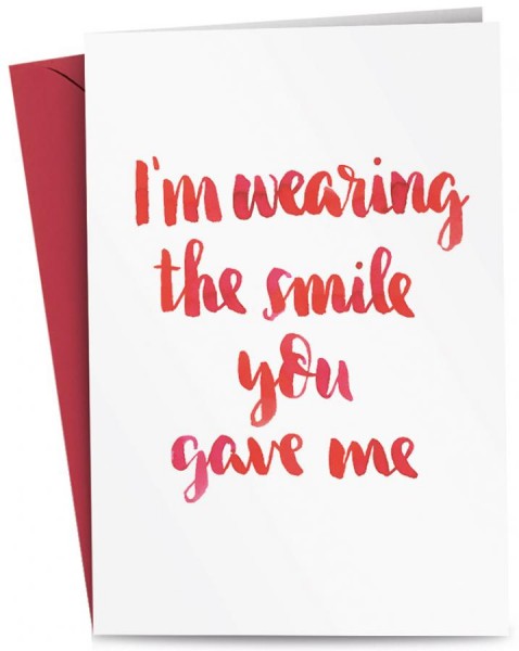 RÖMERTURM Grußkarte ´I am wearing the smile you gave me´