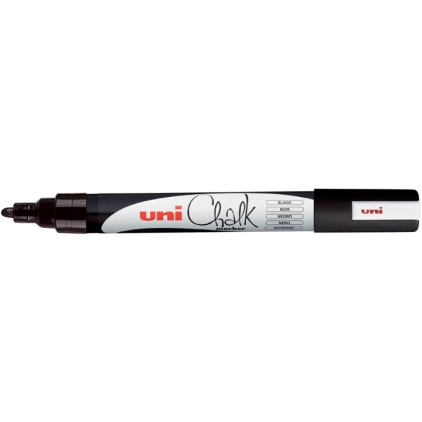 uni-ball Kreidemarker Chalk PWE-5M, schwarz, Rundspitze