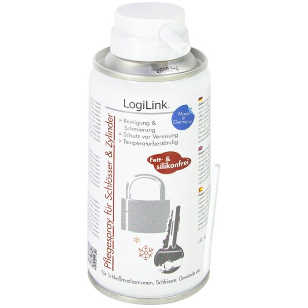LogiLink Pflegespray für Schlösser & Zylinder, 150 ml
