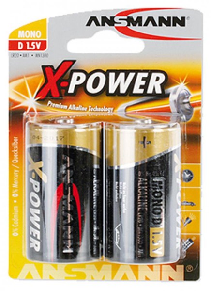 ANSMANN Alkaline Batterie ´X-Power´, Mono D, 2er Blister