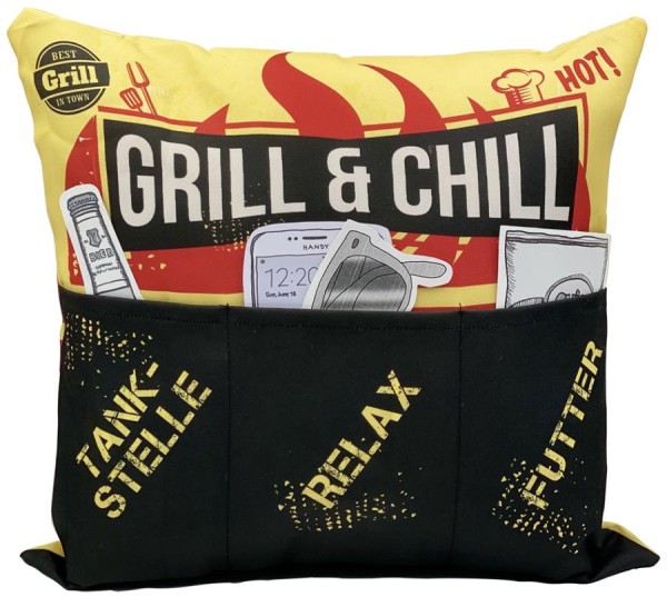 HERGO Sofahelden Outdoor-Kissen "Grill & Chill"