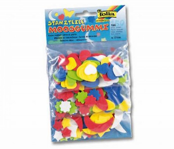 folia Moosgummi-Stanzteile, 150 Teile sortiert