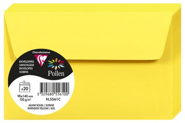 Pollen by Clairefontaine Briefumschlag 90x140 mm, sonne