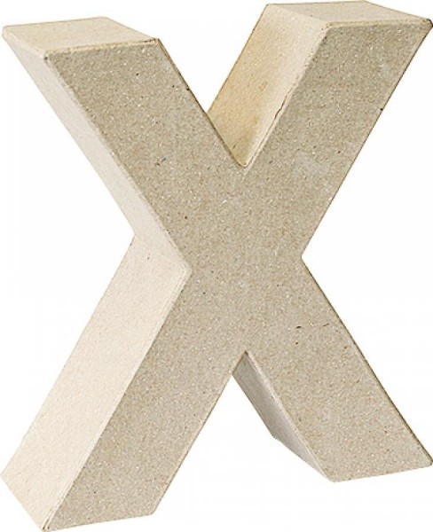 KNORR prandell 3D-Buchstabe ´X´, Pappmaché, 175 x 55 mm