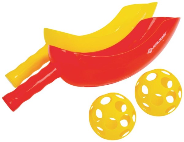 SCHILDKRÖT Wurf- und Fangspiel "Scoop Ball", gelb/rot