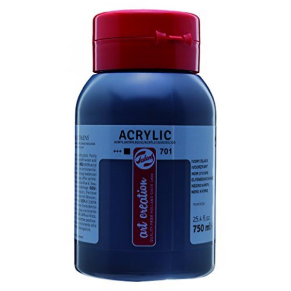 ROYAL TALENS Acrylfarbe ArtCreation, elfenbeinschwarz,750 ml