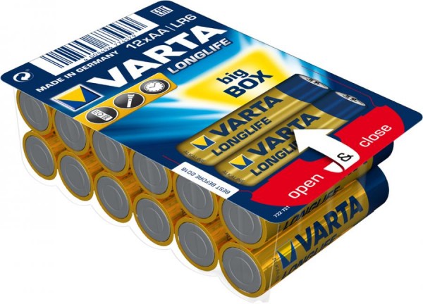 VARTA Alkaline Batterie ´LONGLIFE´ BIG BOX, Mignon (AA)
