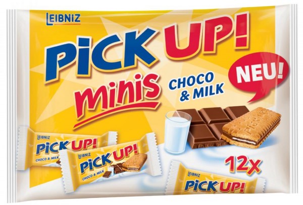 LEIBNIZ Keksriegel ´PiCK UP! Choco & Milch minis´, Beutel