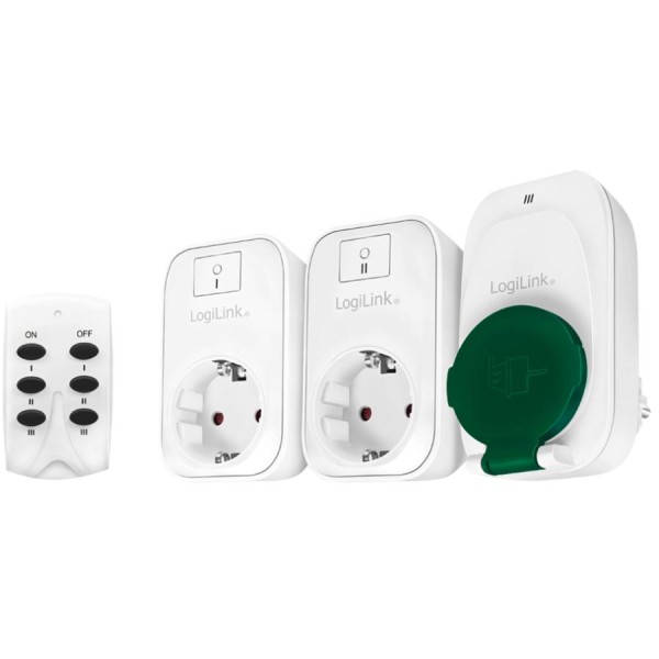 LogiLink Funkschalt-Set, 2x Innenbereich + 1x Außenbereich