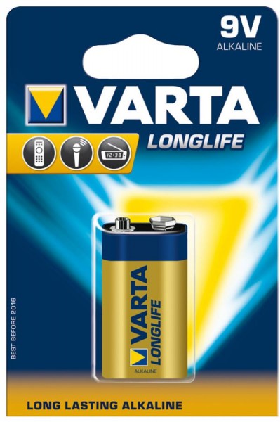 VARTA Alkaline Batterie ´LONGLIFE´, E-Block (6LR61)