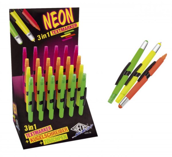 WEDO Eingabestift 3-in-1 NEON, 24er Display