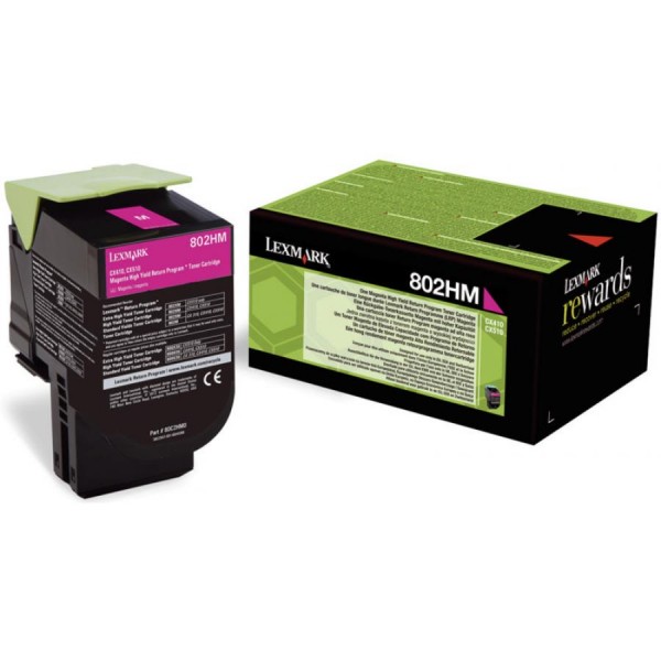 Original Rückgabe-Toner für LEXMARK CX410, magenta, HC