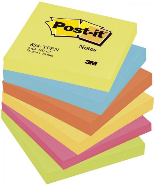 Post-it Haftnotizen Active Collection, 76 x 76 mm, sortiert